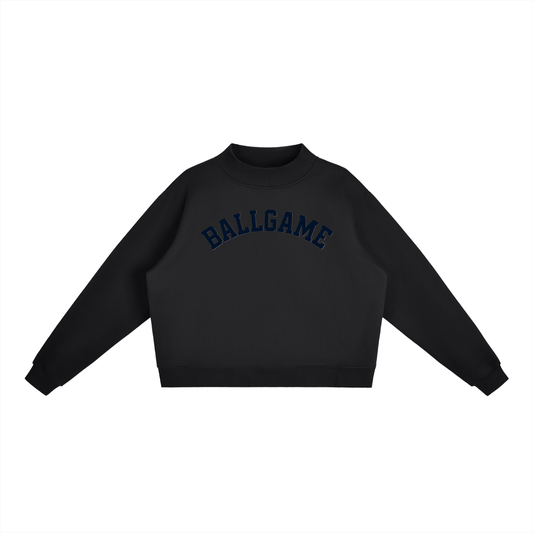 Ballgame Varsity Essential Fleece Mock-Neck Crew Sweatshirt