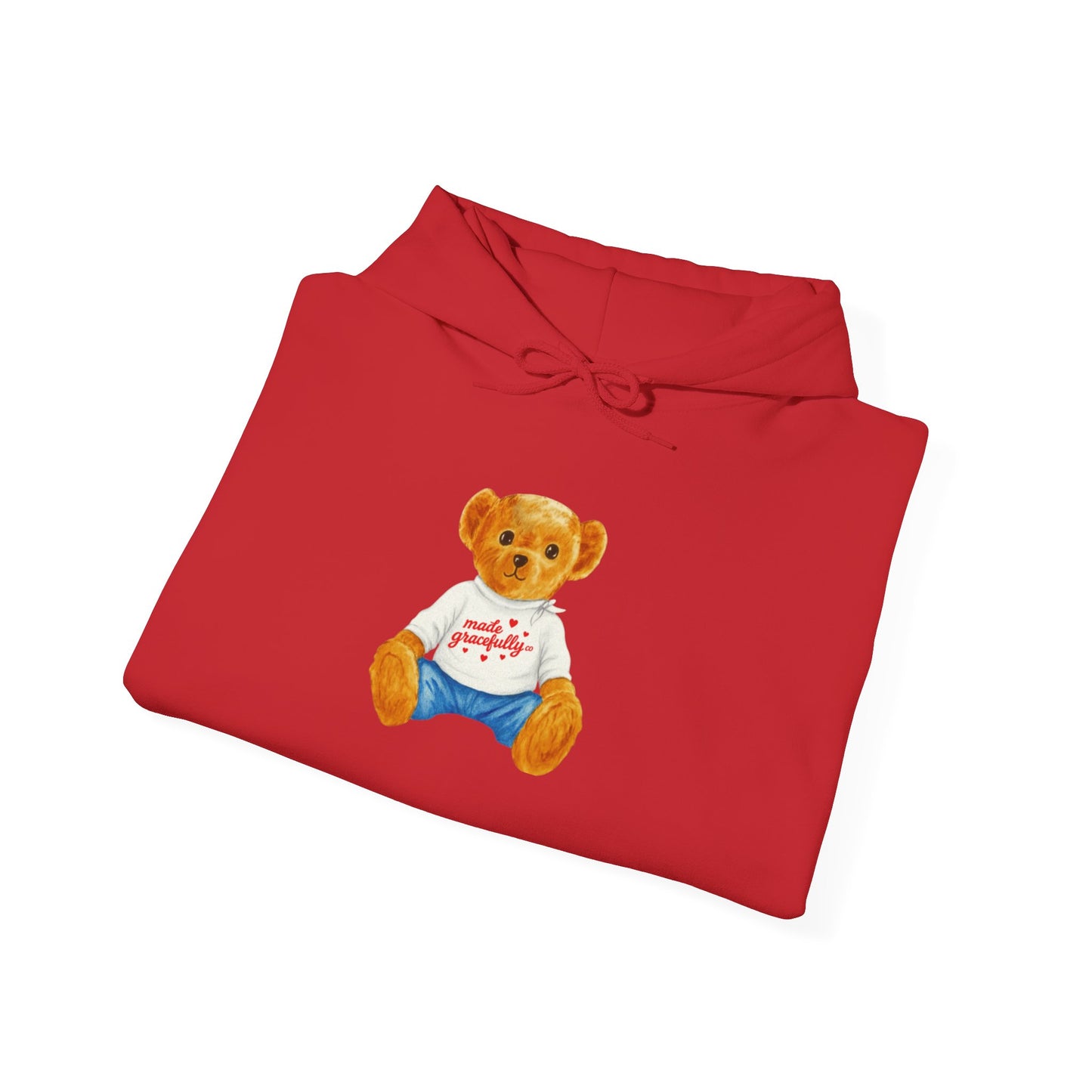 Made Gracefully Co. Teddy Bear Graphic Hoodie — Cute Vintage Bear Shirt