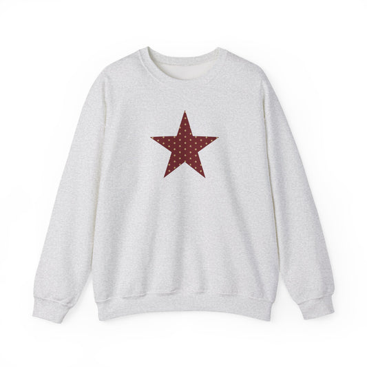 Garnet and Gold Polka Dot Star Crewneck