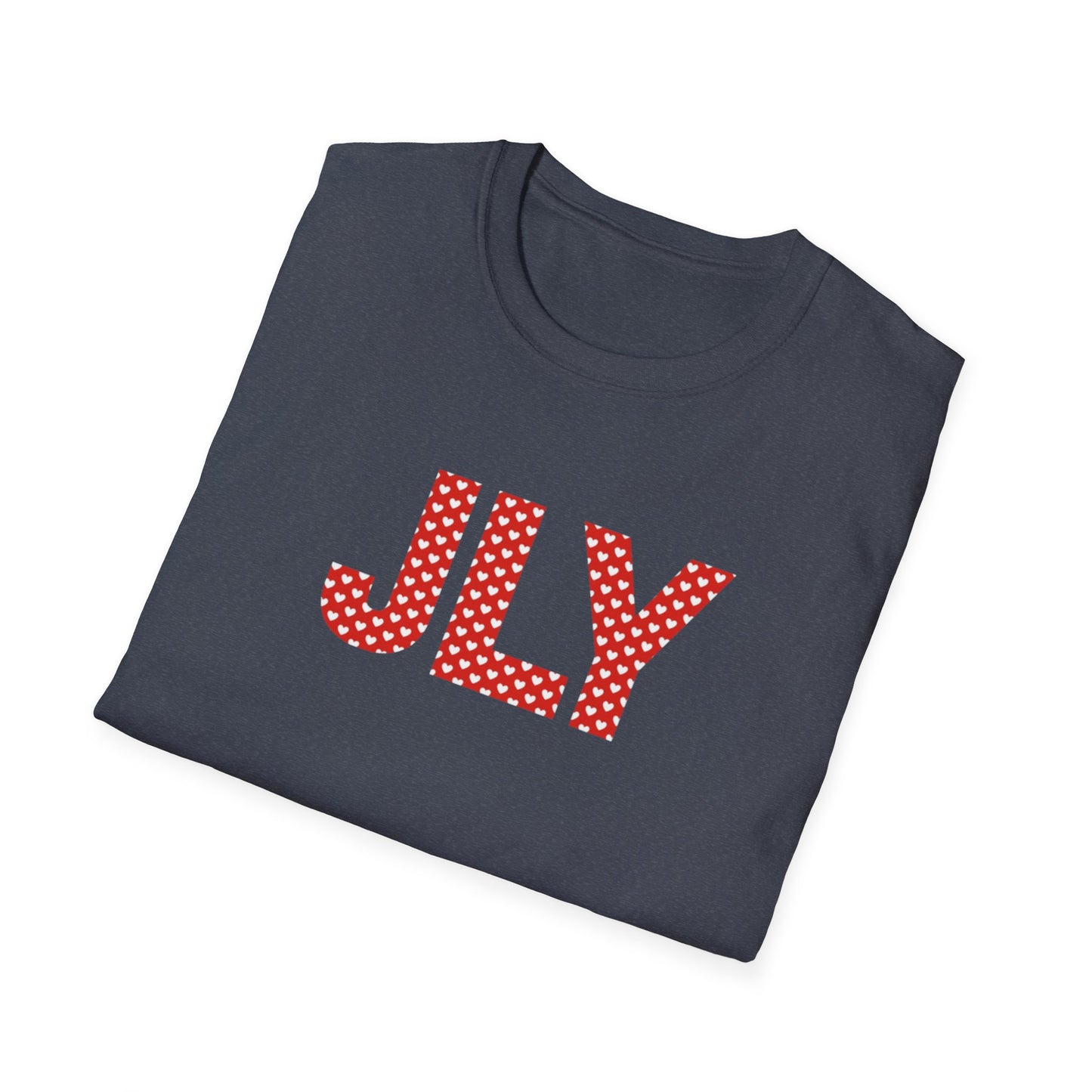 JLY Polka Dot Tee — Red Monogram Graphic T-Shirt