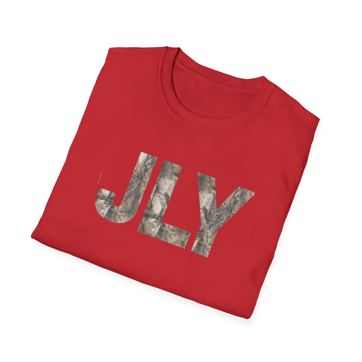 JLY Camouflage Initials T-Shirt — Camo Monogram Graphic Tee