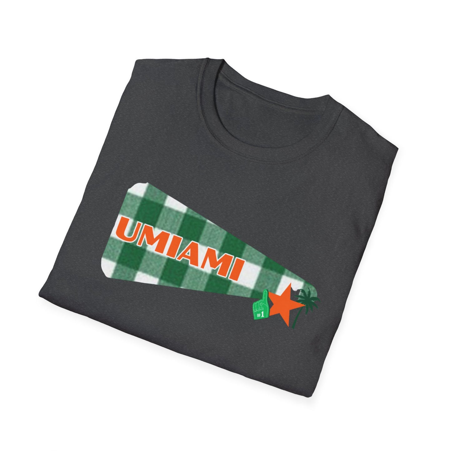 Miami Pennant Graphic T-Shirt — UMIAMI Retro Green & Orange College Tee