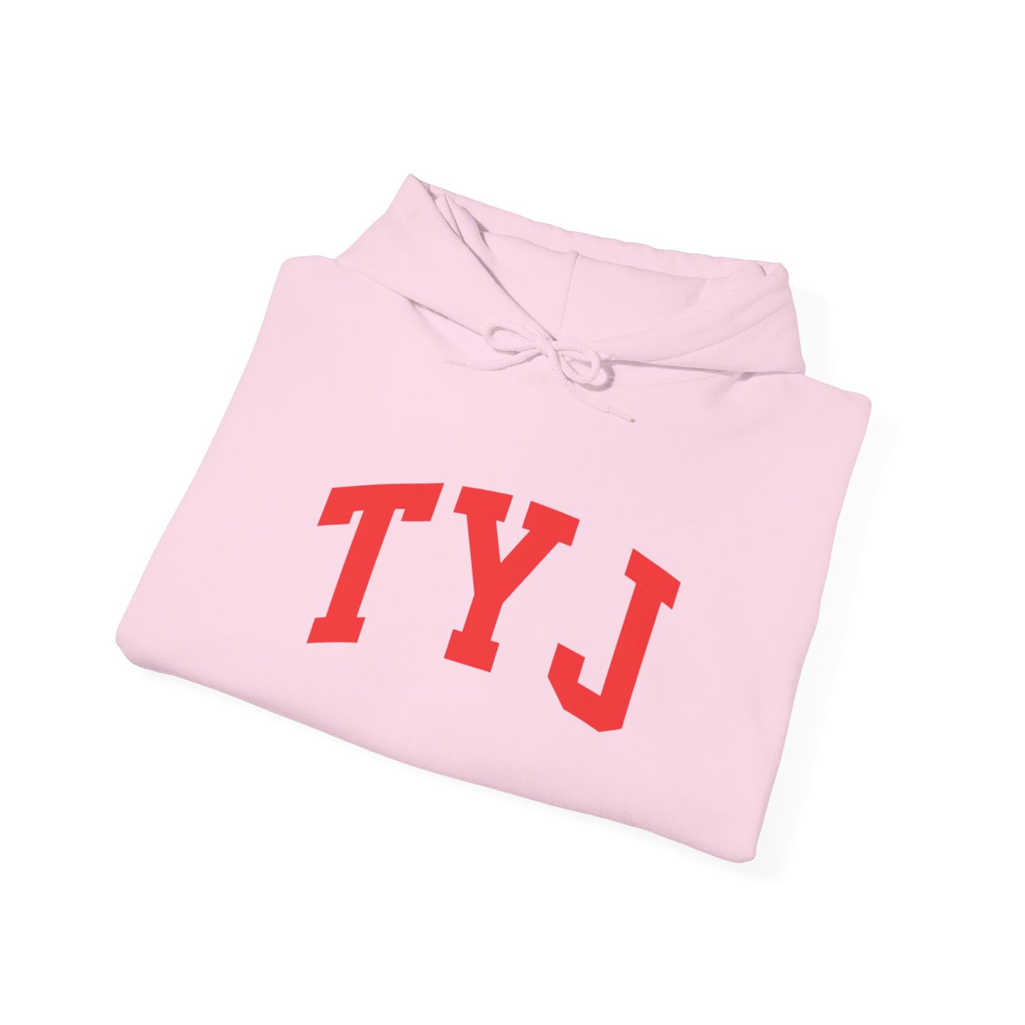 TYJ Red Letter Hoodie — Minimal Collegiate Pullover