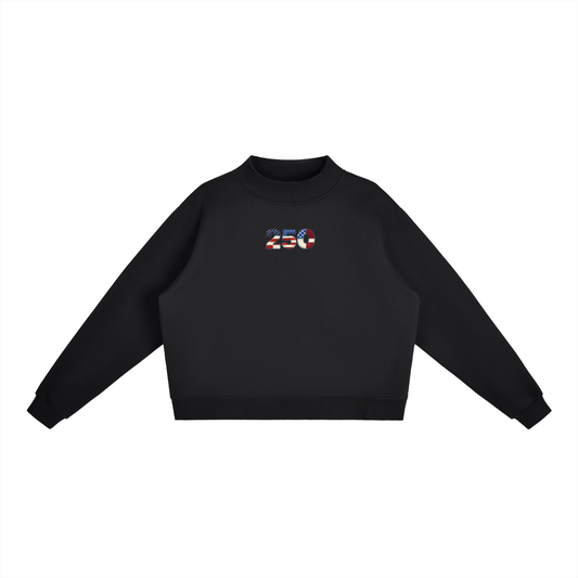 250 USA Fleece Mock-Neck Crew Sweatshirt