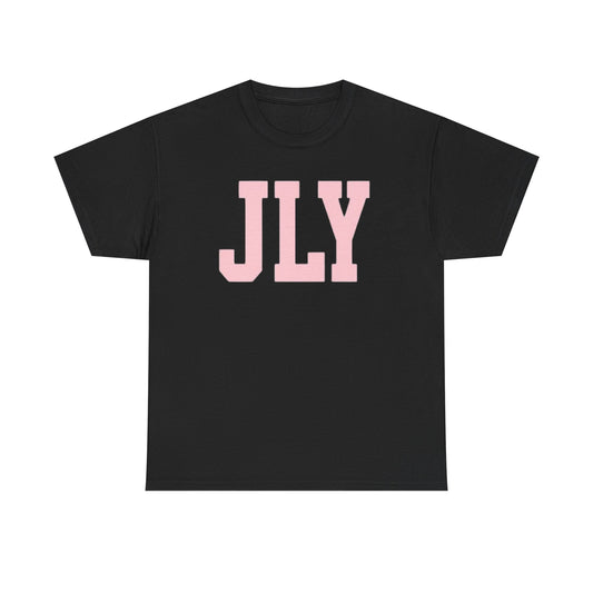 July Pink Block Letter Tee
