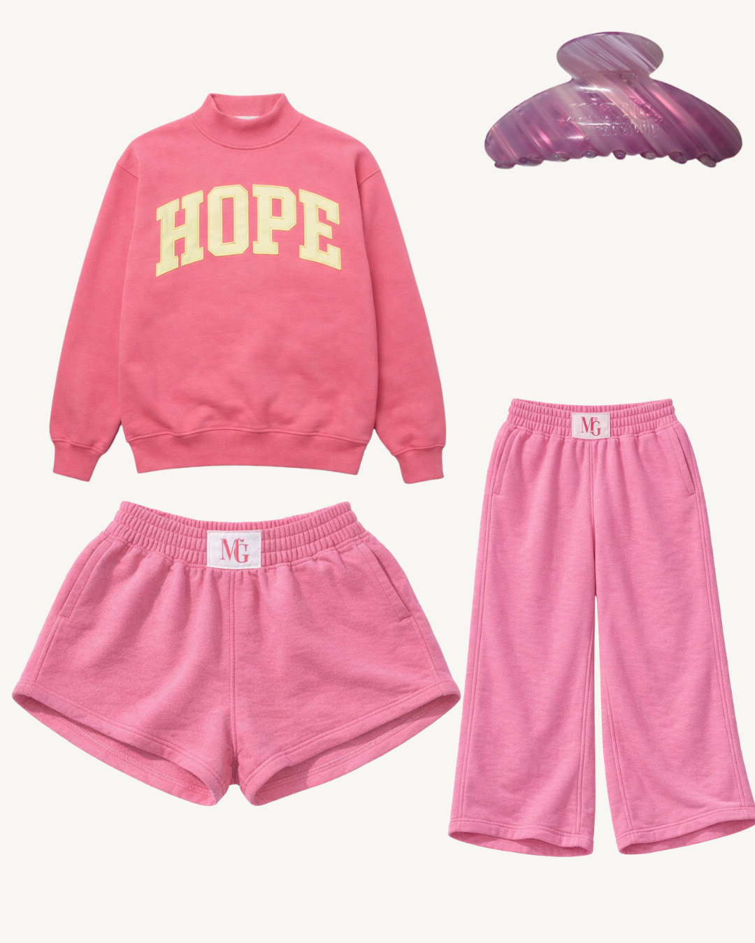 MATCHING SWEATPANTS PETAL AND BUTTERCREAM AVAILABLE