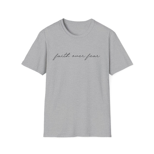 Faith Over Fear T-Shirt — Minimal Script Christian Tee