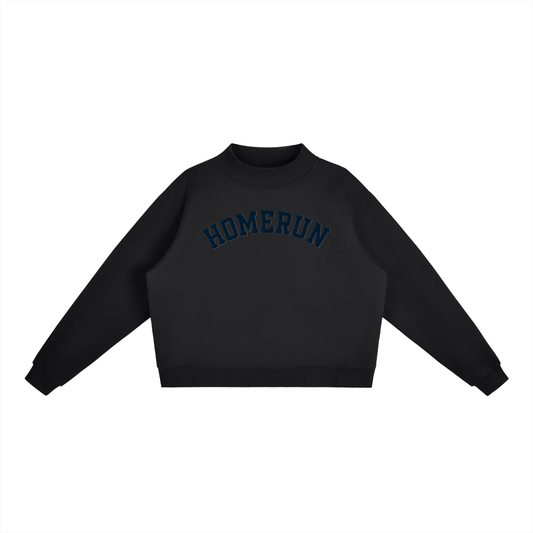Homerun Essential Fleece Mock-Neck Crew Sweatshirt