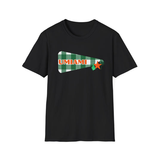 Miami Pennant Graphic T-Shirt — UMIAMI Retro Green & Orange College Tee