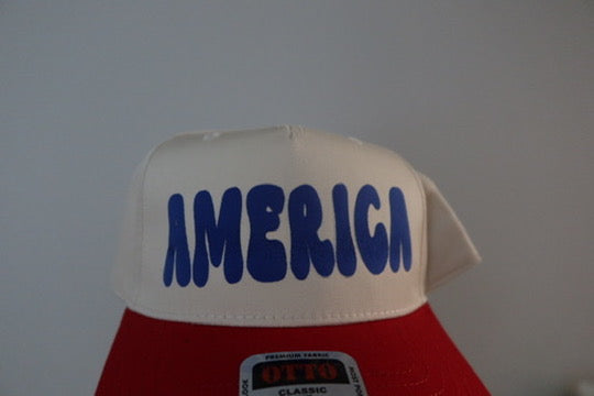 AMERICA- NATURAL WITH RED HAT