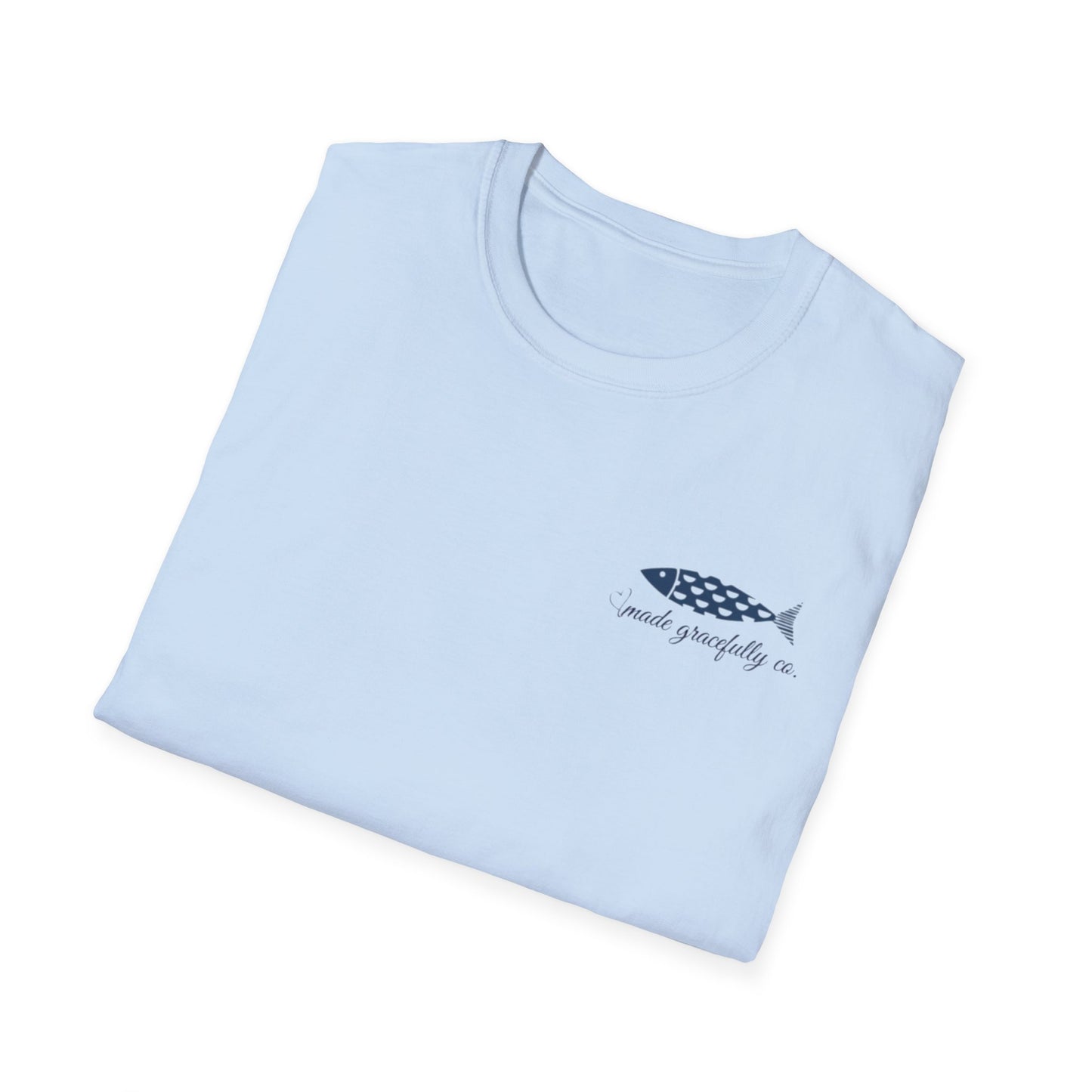 Nautical Fish Graphic T-Shirt — “made gracefully co” Coastal Casual Tee