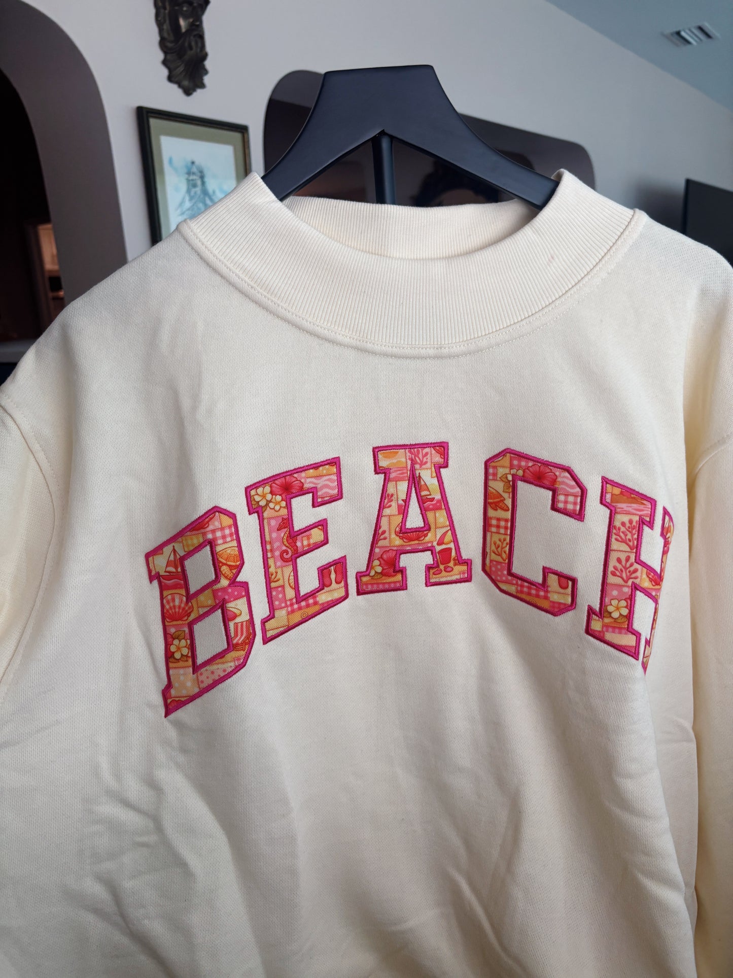 BEACH YELLOW MOCK NECK L/XL TERRY