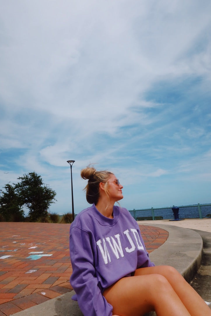 WWJD MOCK NECK PURPLE CRUSH