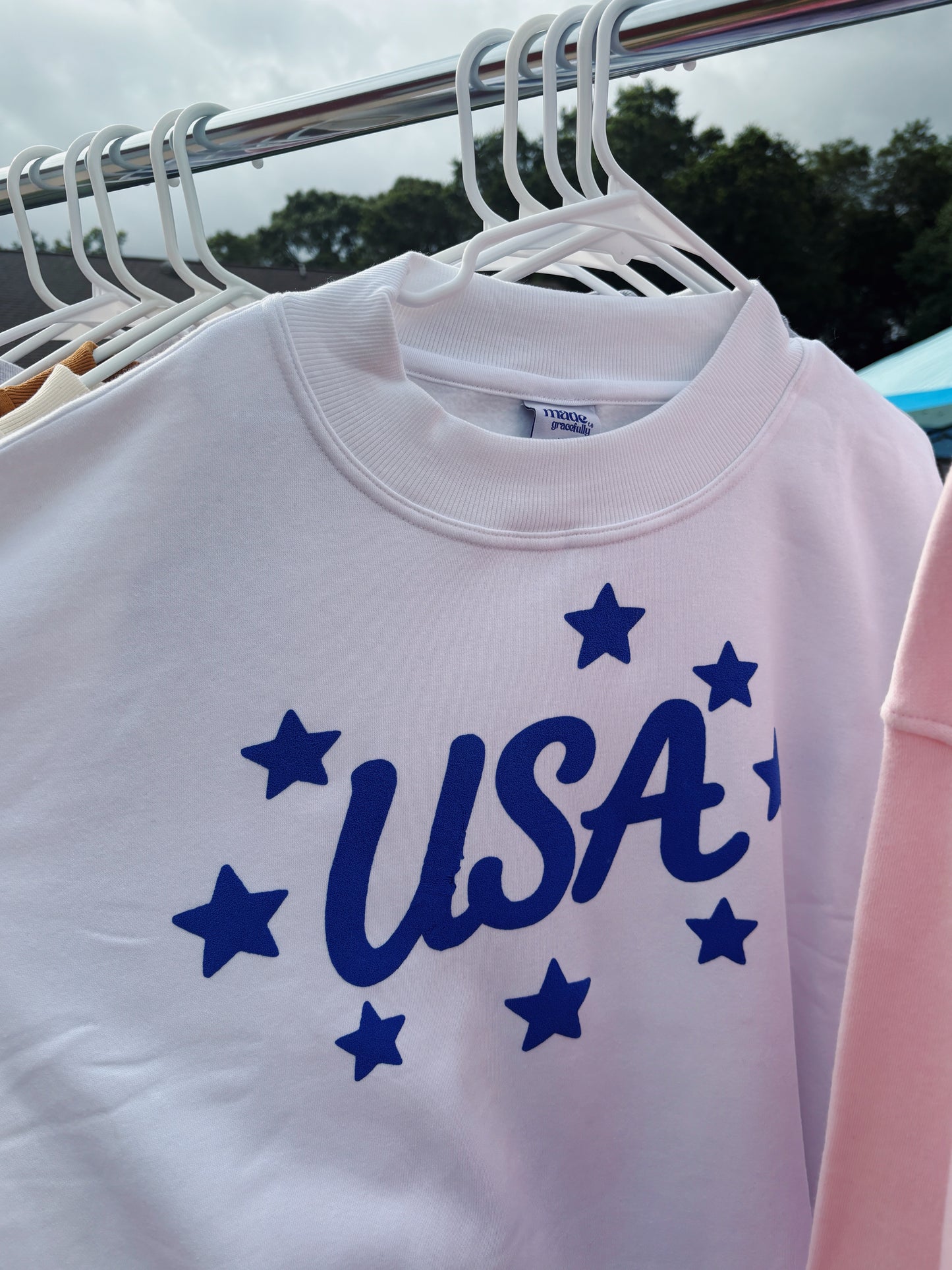 USA STARBURST MOCK NECK L/XL
