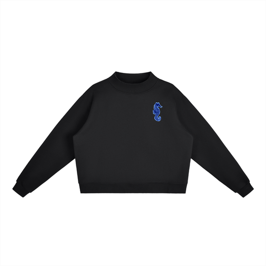 Seahorse Essential Fleece Mock-Neck Crew Sweatshirt