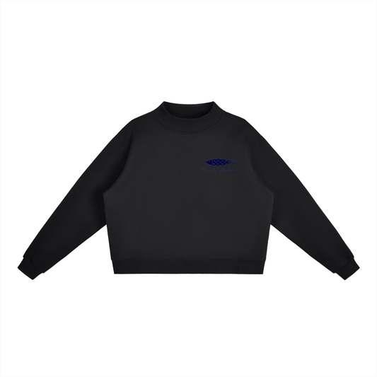 Summer LogoEssential Fleece Mock-Neck Crew Sweatshirt