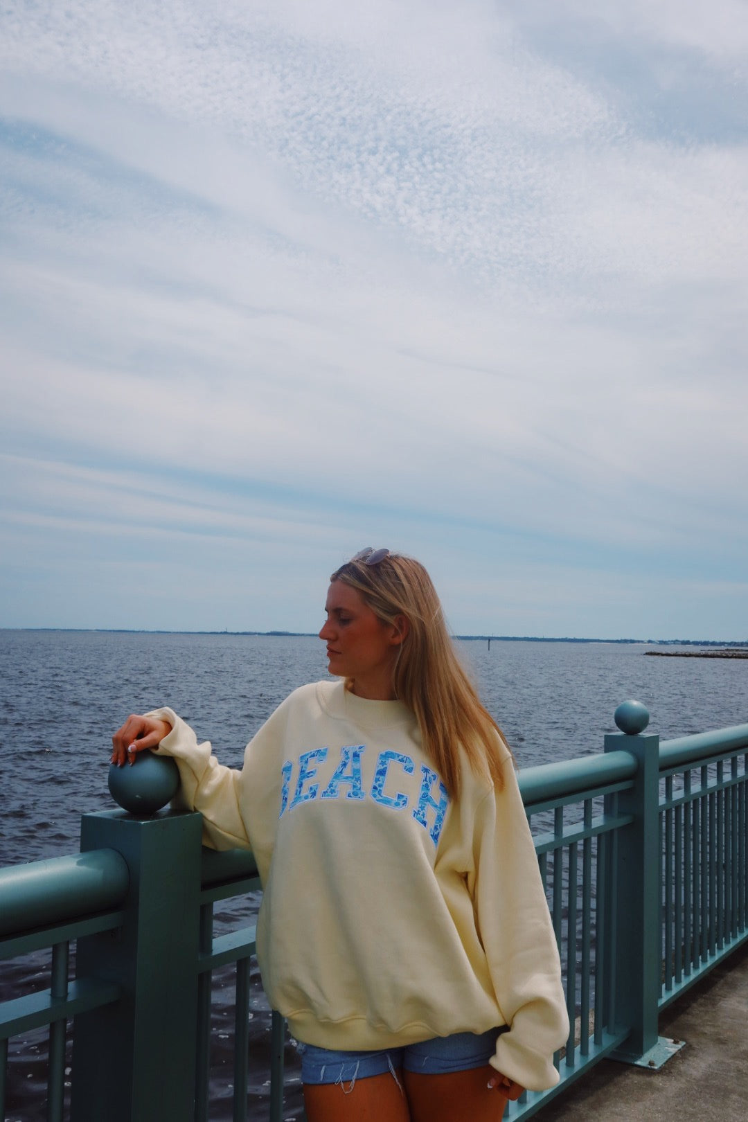 BEACH- COASTAL SUNSHINE MOCK NECK **PREORDER**