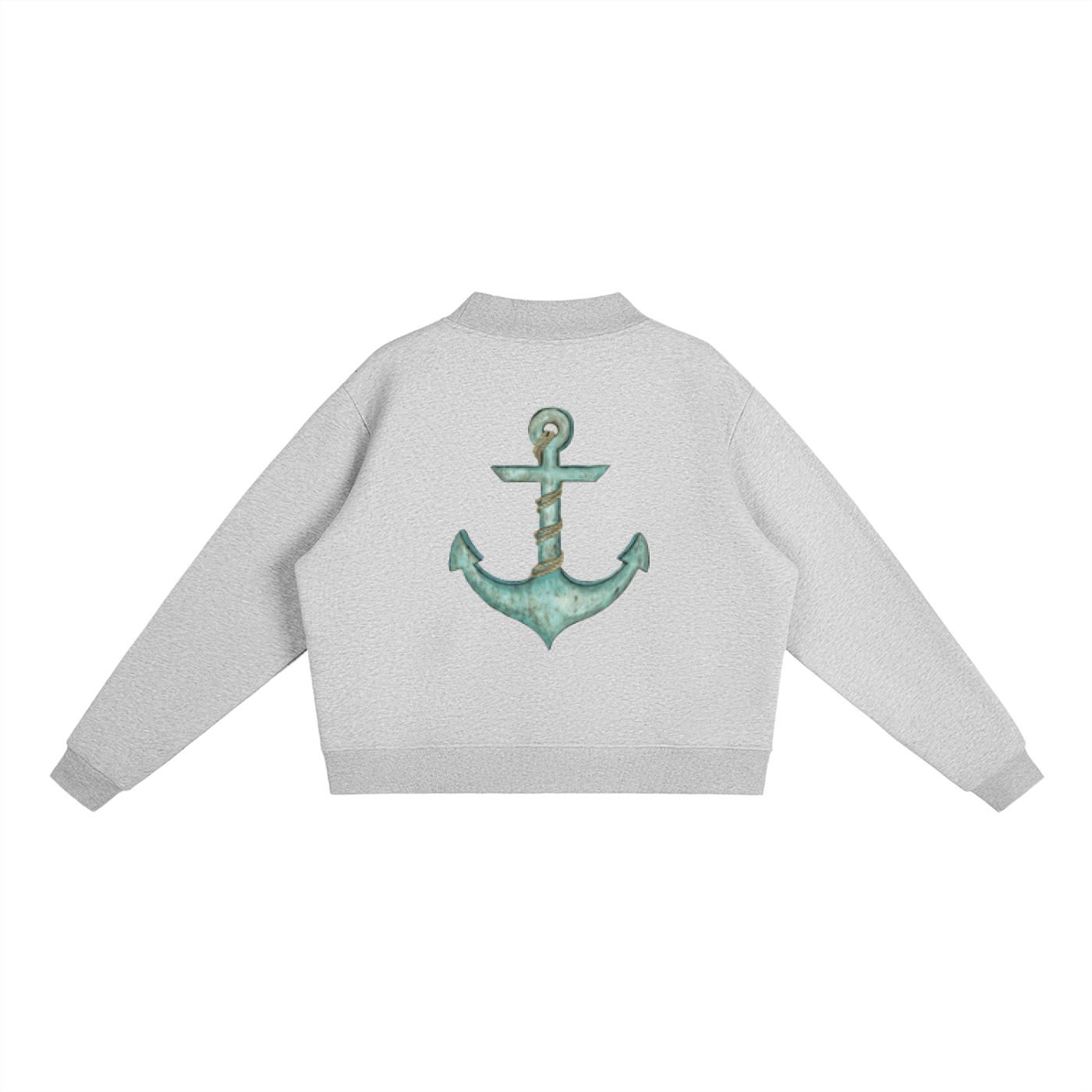 Anchor Essential Fleece Mock-Neck Crew Sweatshirt