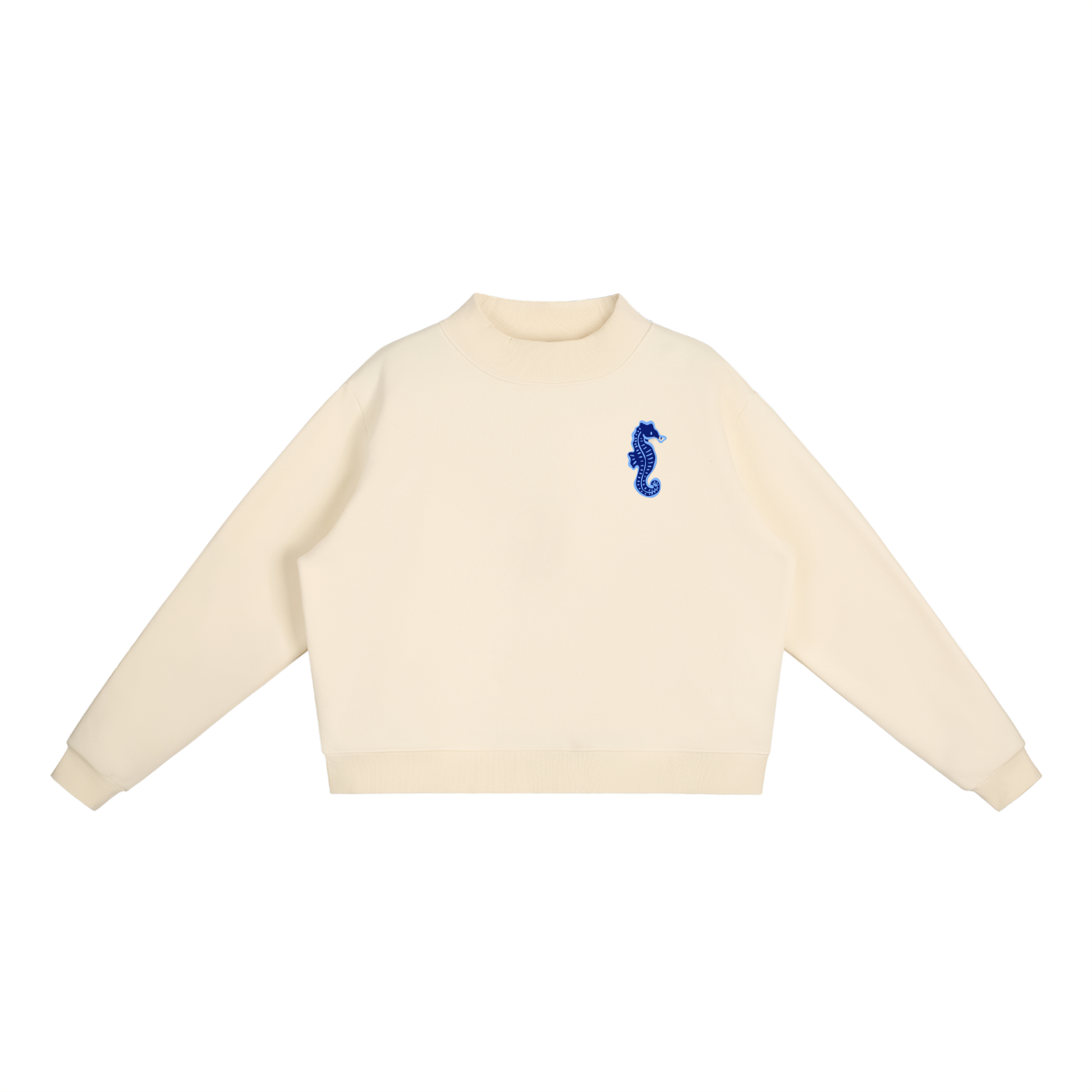 Seahorse Essential Fleece Mock-Neck Crew Sweatshirt