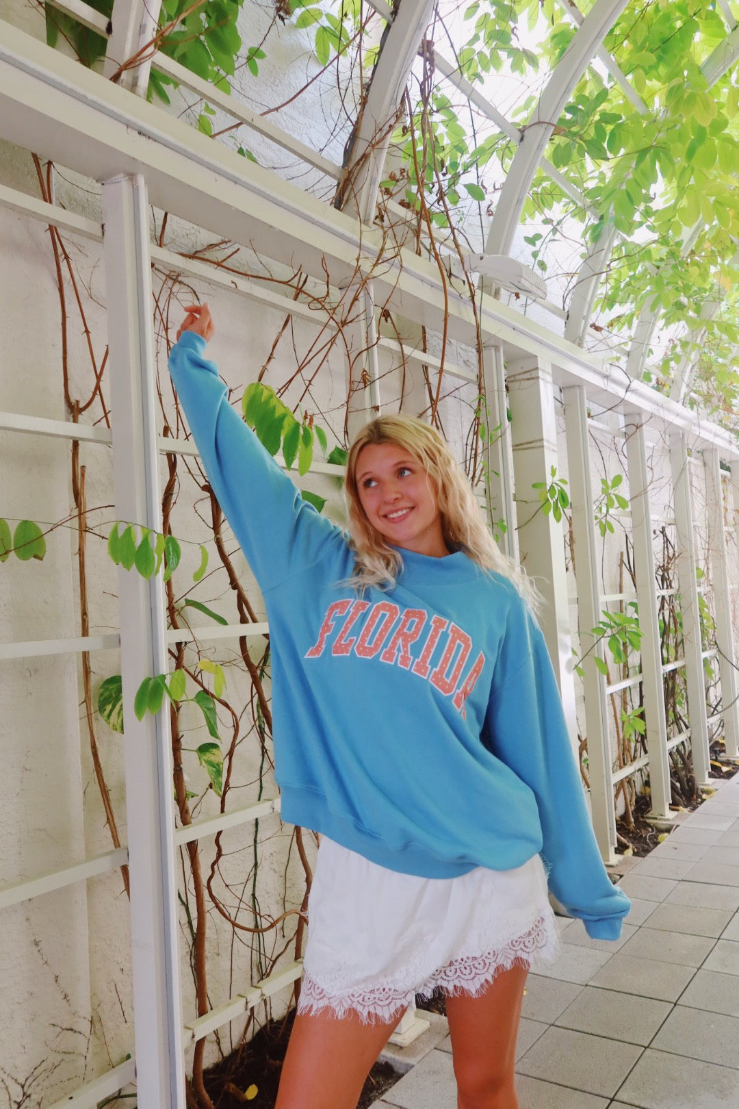 Sky sorbet Florida mockneck