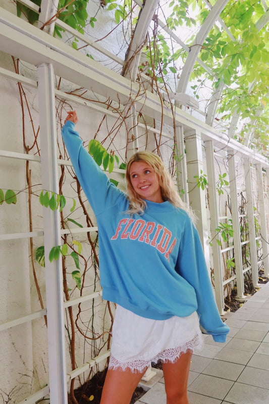 Sky sorbet Florida mockneck