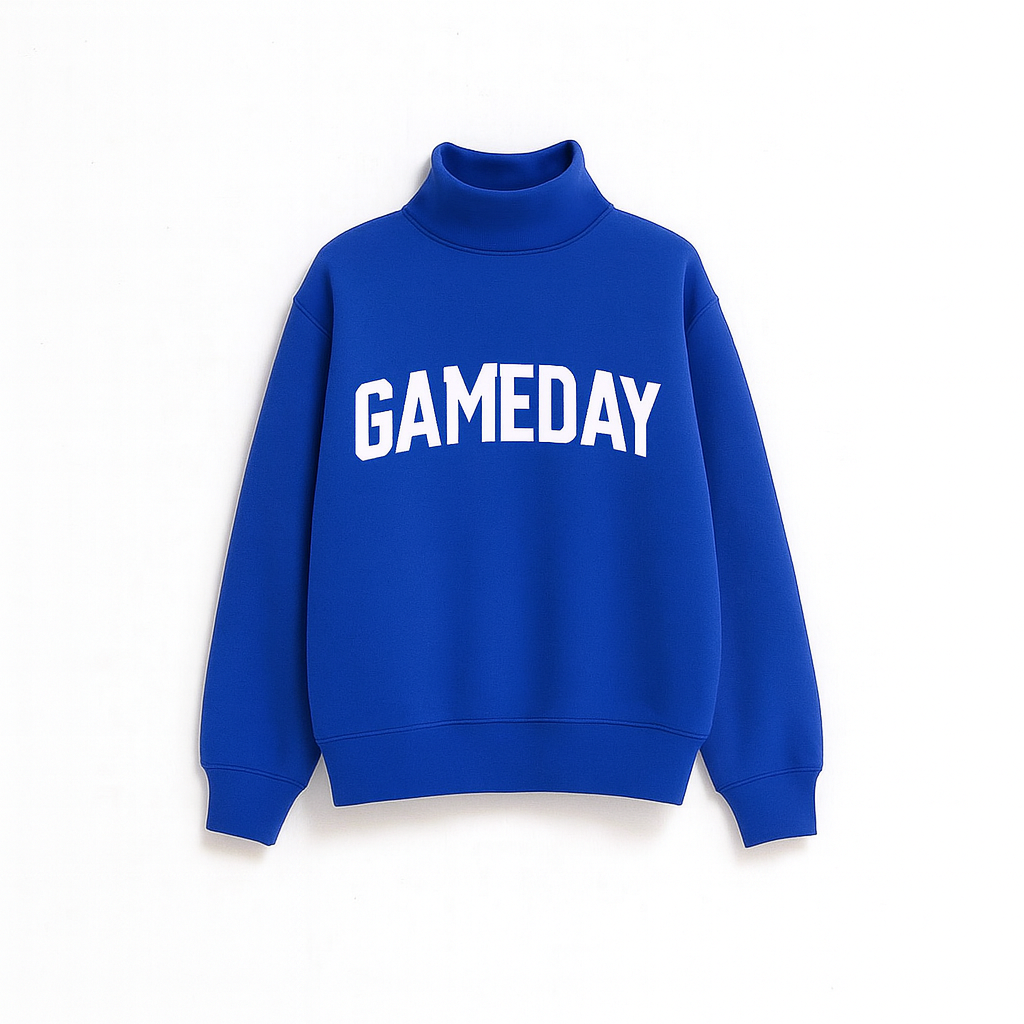 ROYAL BLUE GAMEDAY MOCK NECK