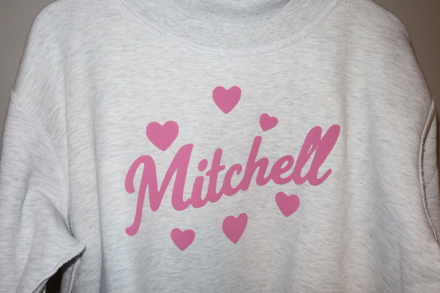CUSTOM PUFF PRINT MOCK NECK