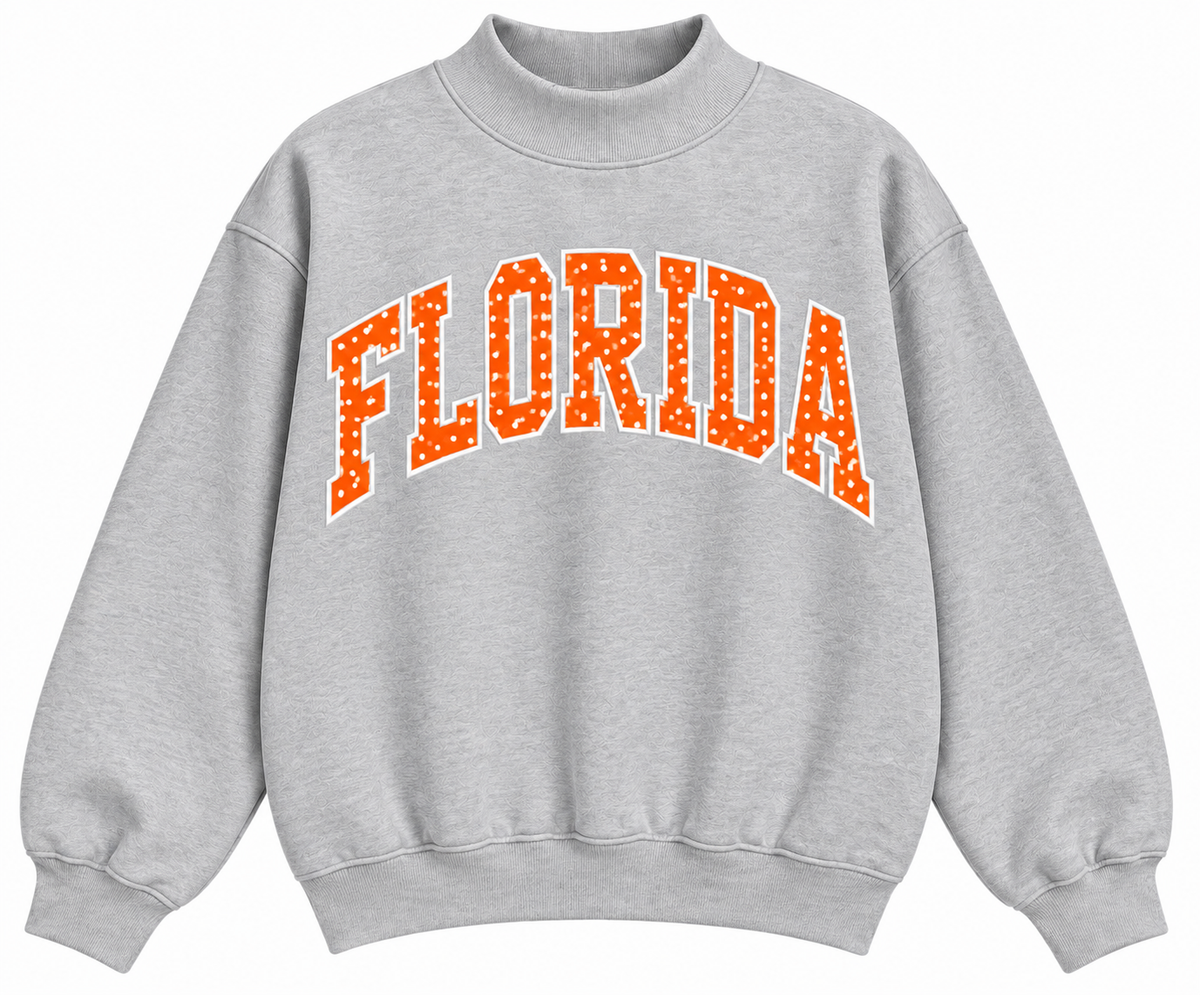 Florida- ORANGE STORM MOCK NECK