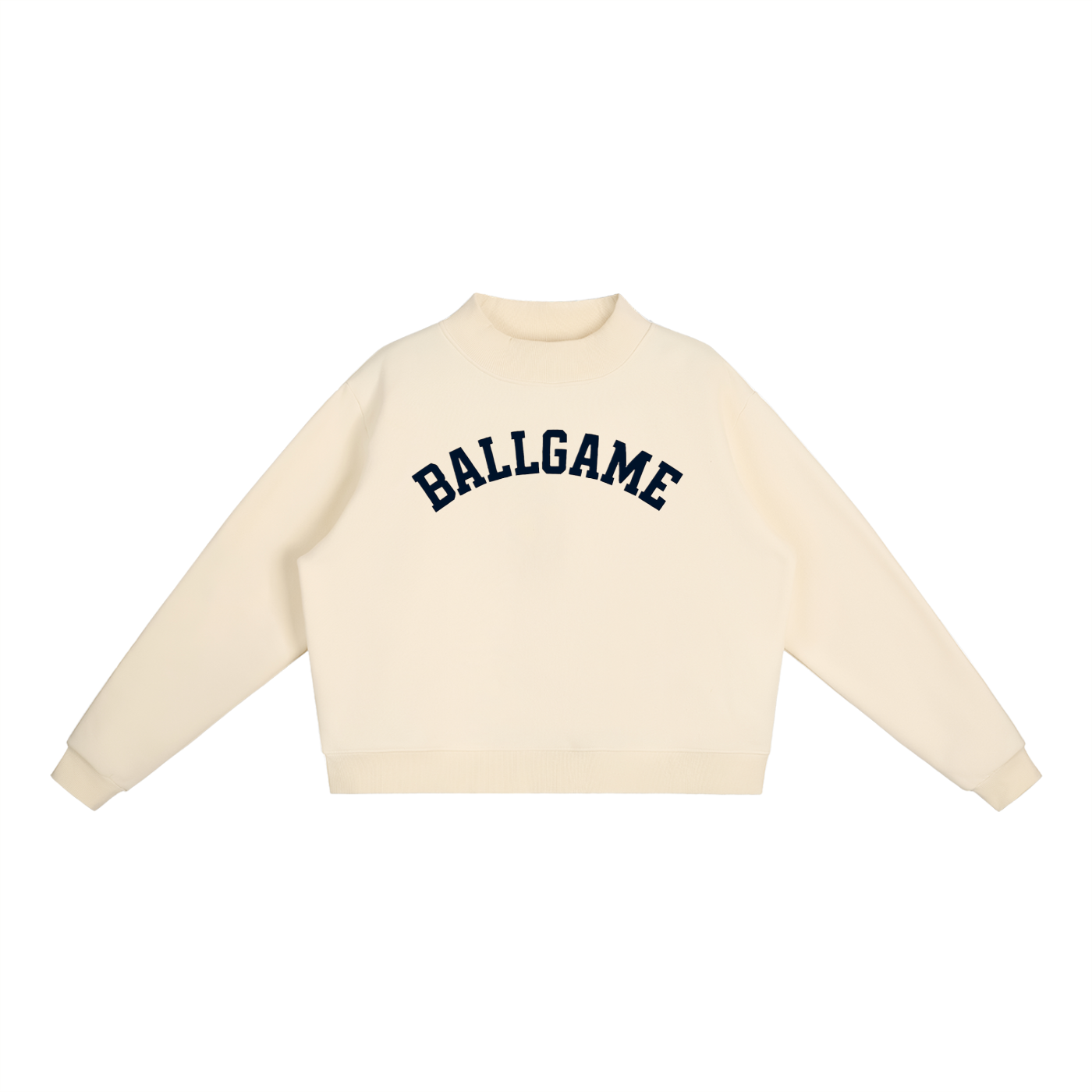 Ballgame Varsity Essential Fleece Mock-Neck Crew Sweatshirt