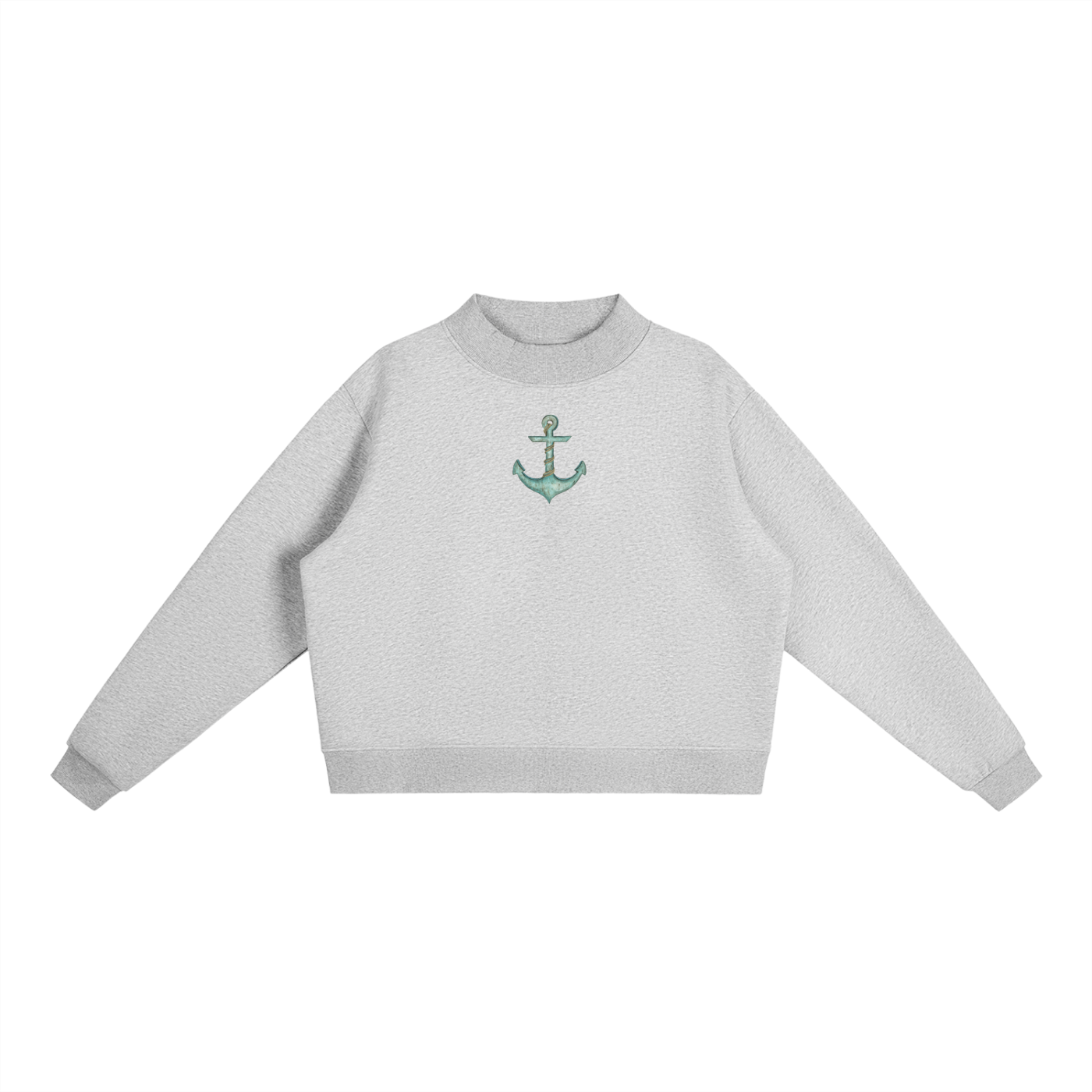 Anchor Essential Fleece Mock-Neck Crew Sweatshirt