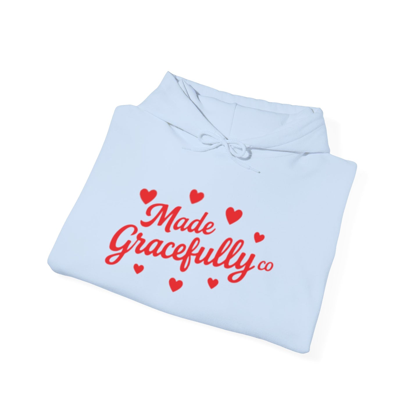Made Gracefully Co — Feminine Heart Script Graphic Hoodie
