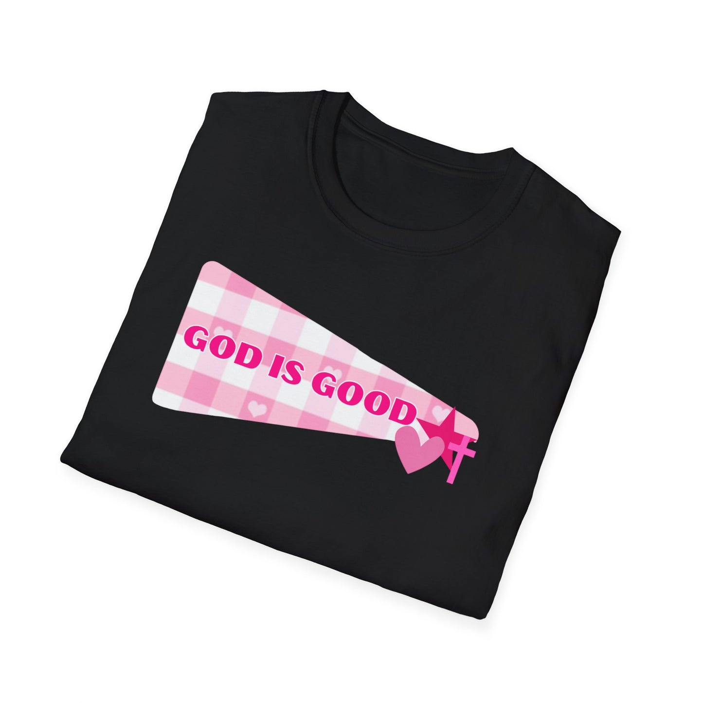God Is Good Pink Heart T-Shirt