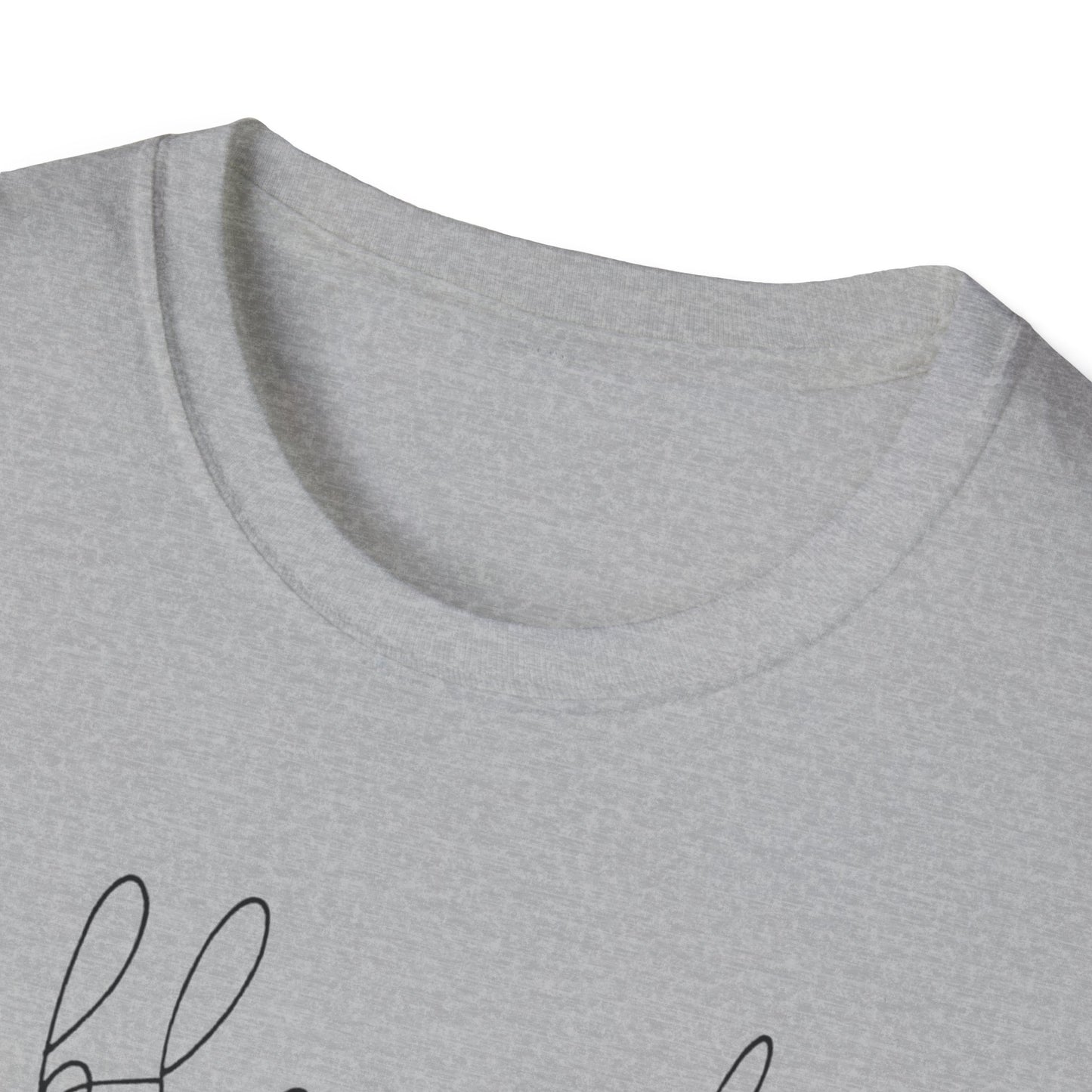Blessed Script T-Shirt — Minimalist Inspirational Tee
