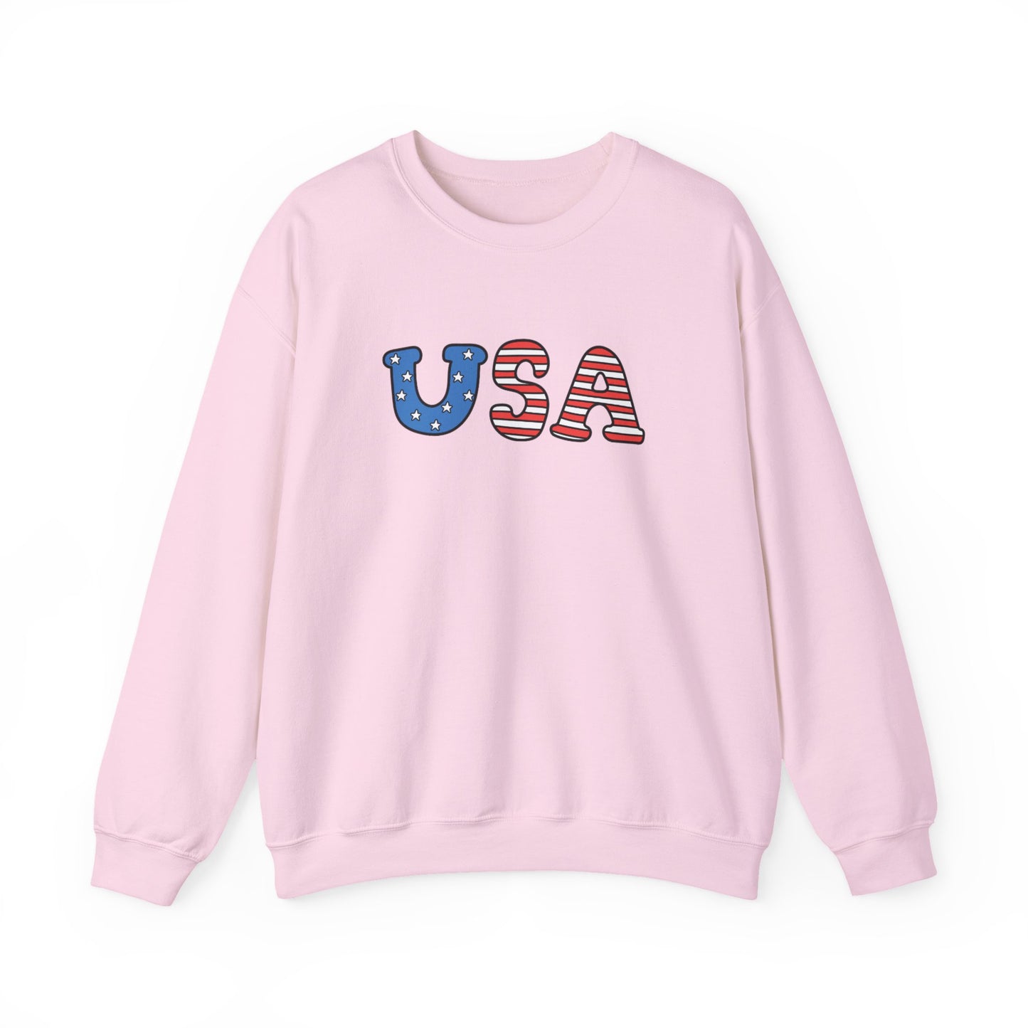 USA Flag Graphic Sweatshirt — Patriotic Crewneck