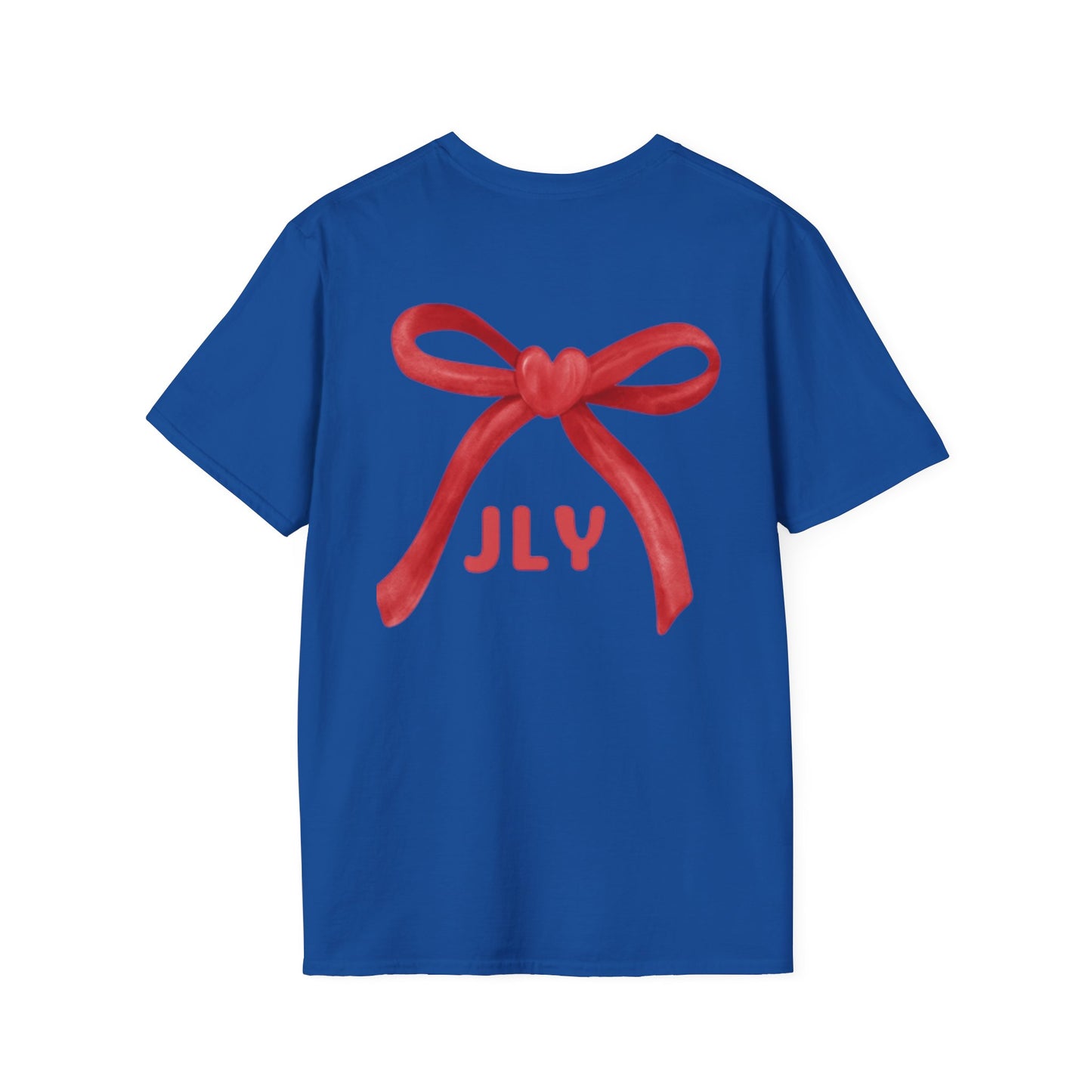 T-Shirt — Red Bow "JLY" Graphic Tee