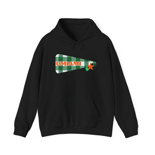 Miami Pennant Hoodie – Retro Green & Orange University Style