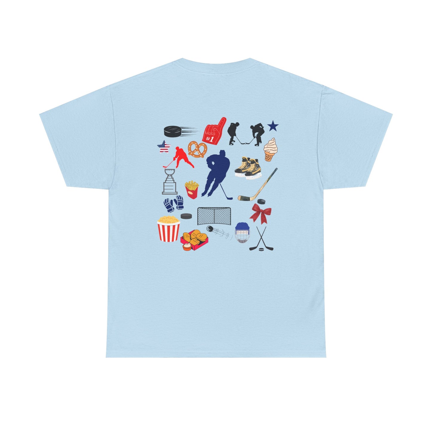 Hockey Icons Tee — Vintage Hockey Sticker Collage T‑Shirt