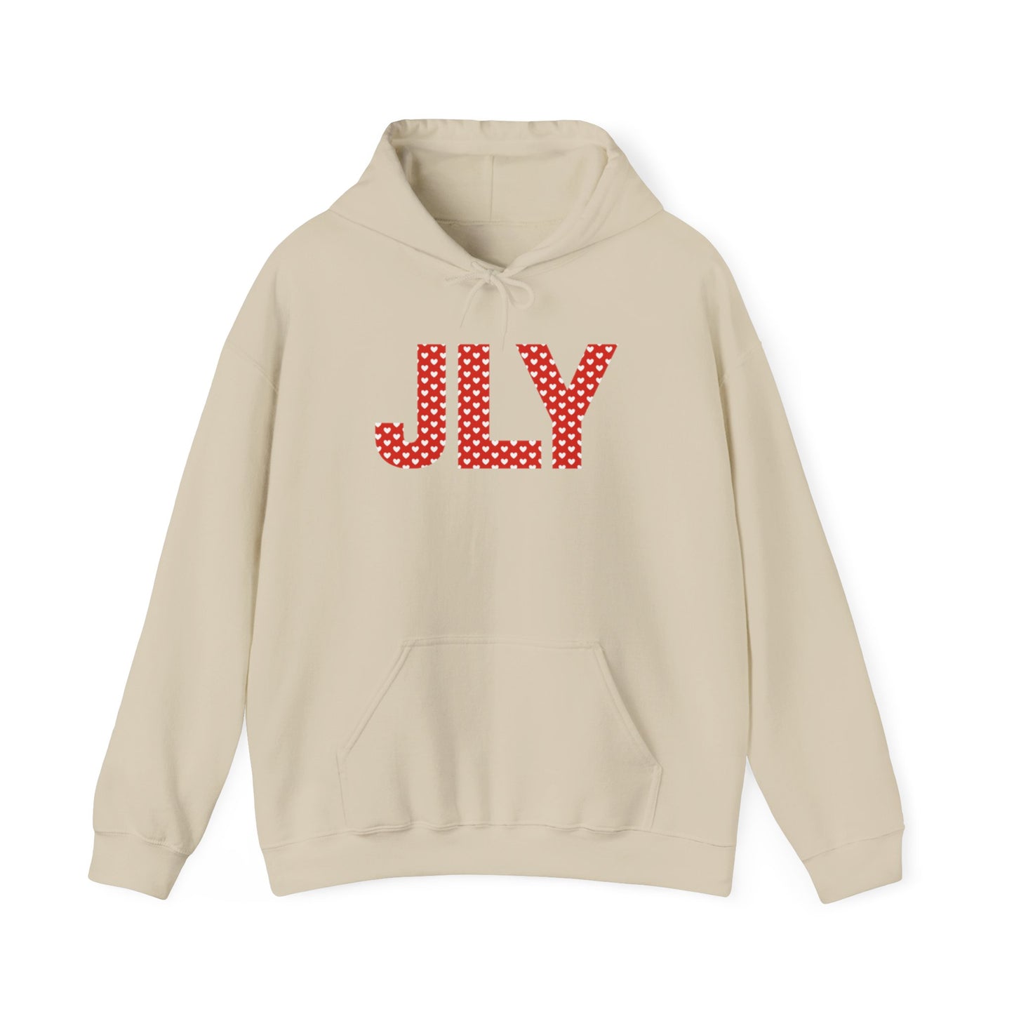 JLY Polka Dot Hoodie – Cute Red Lettering Pullover