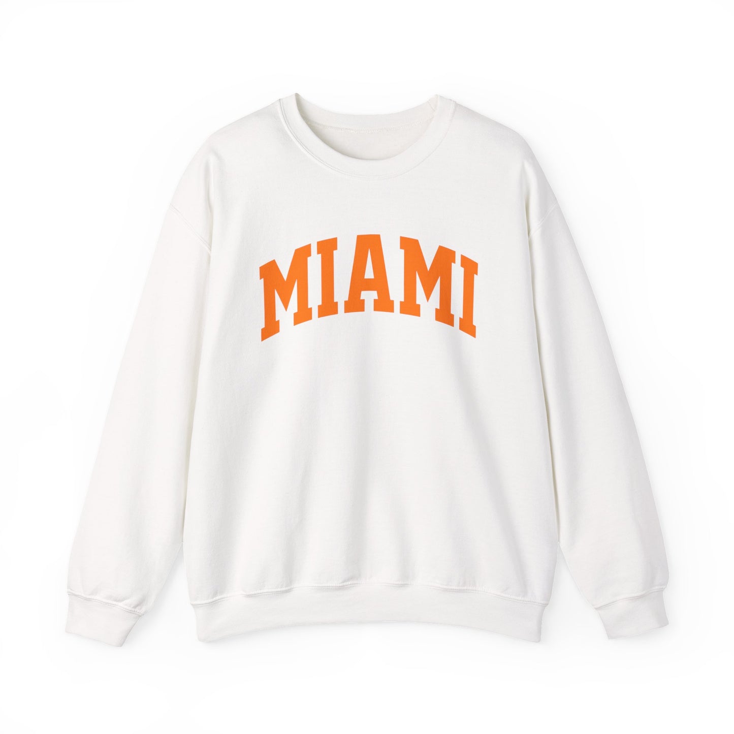Miami Crewneck Sweatshirt — Classic Orange Collegiate Pullover