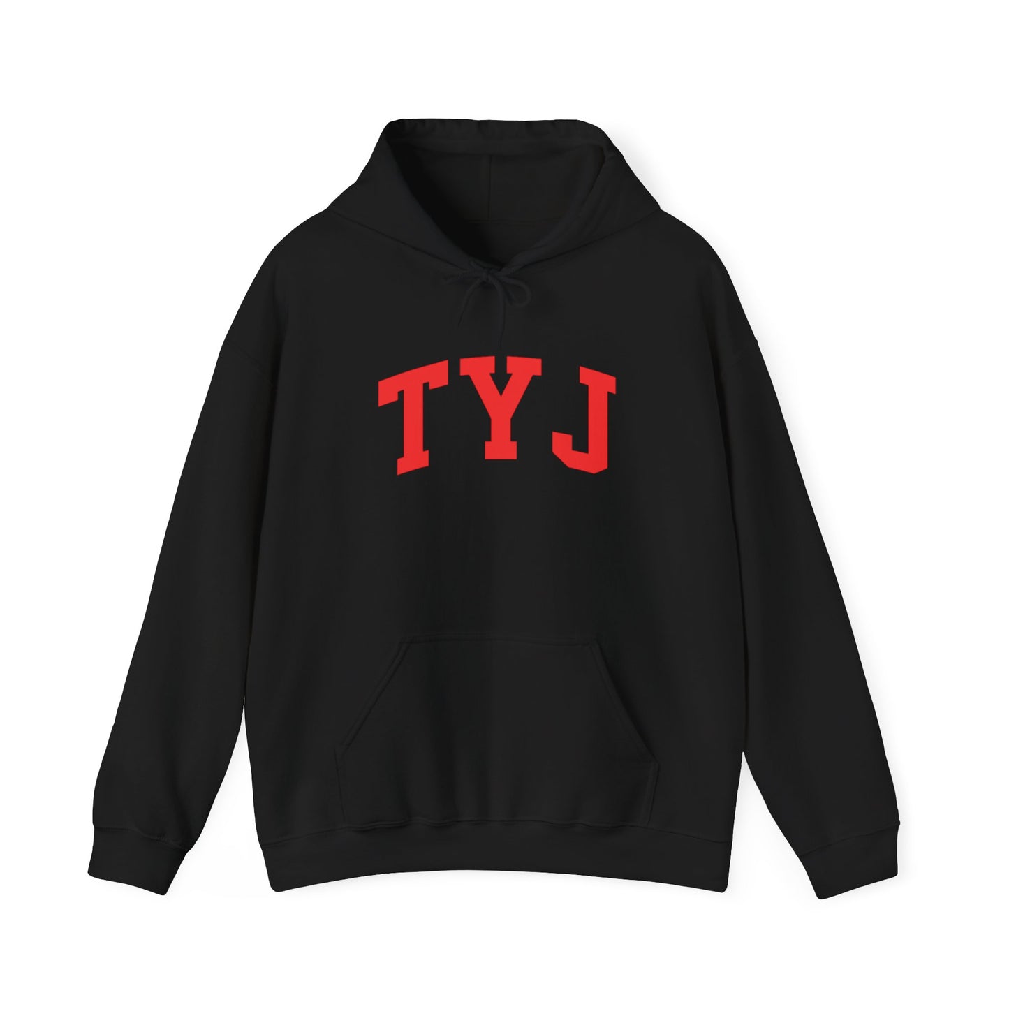 TYJ Red Letter Hoodie — Minimal Collegiate Pullover