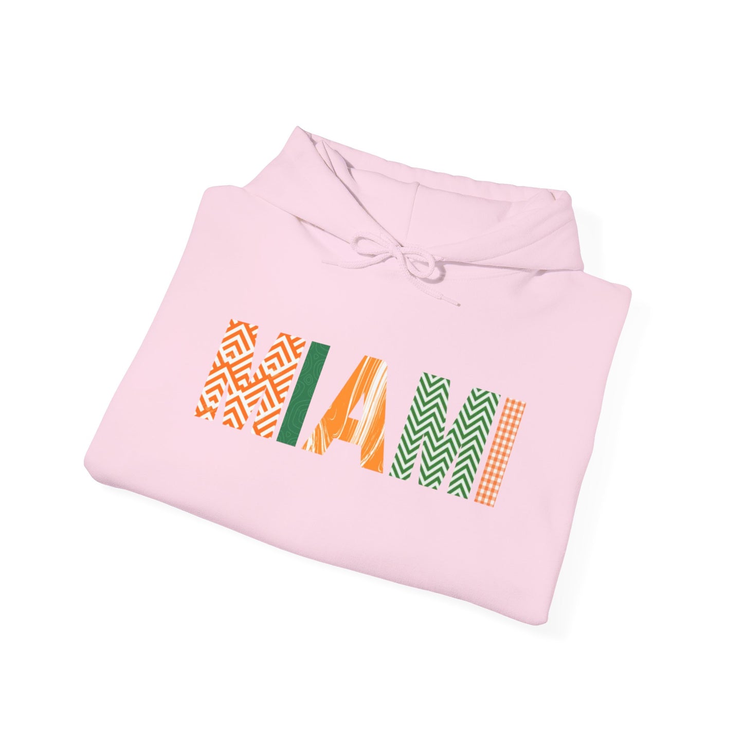 Miami Patterned Hoodie - Bright Geometric MIA City Sweatshirt