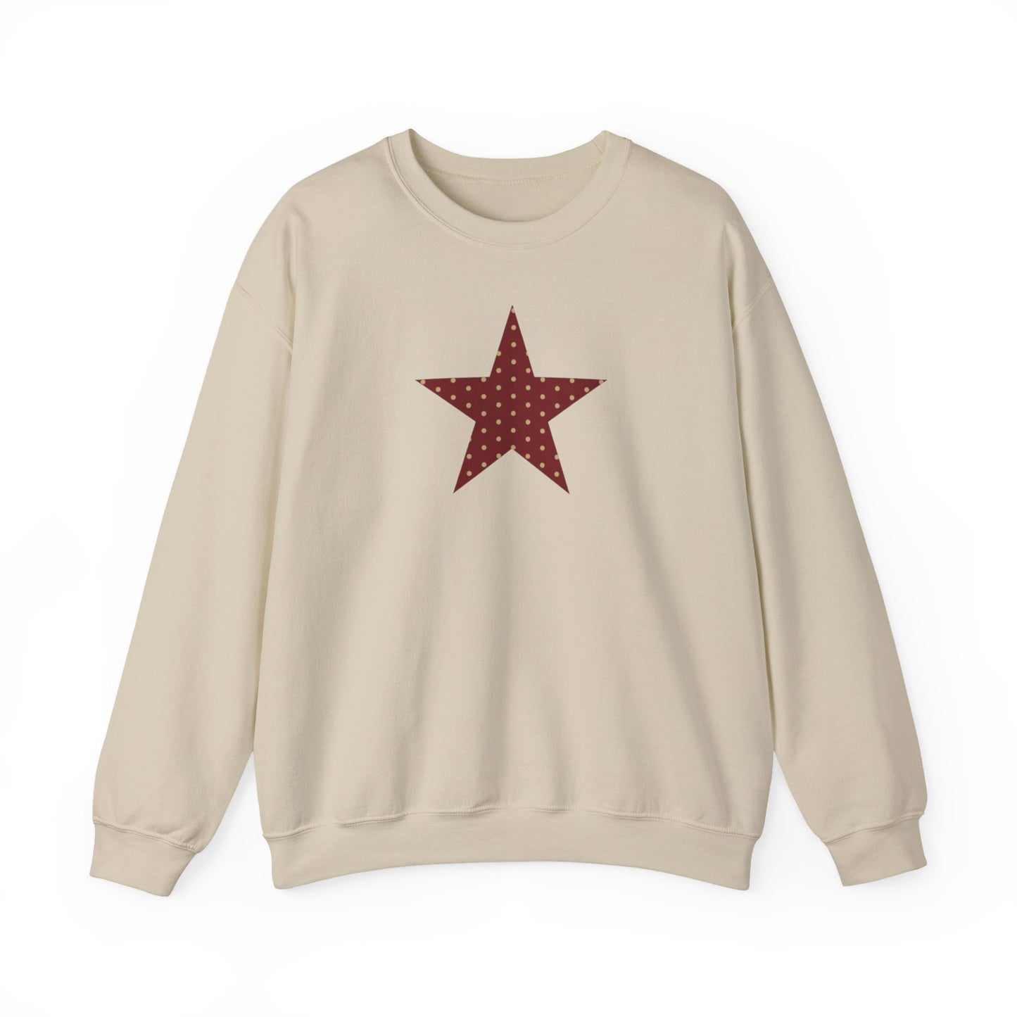 Garnet and Gold Polka Dot Star Crewneck