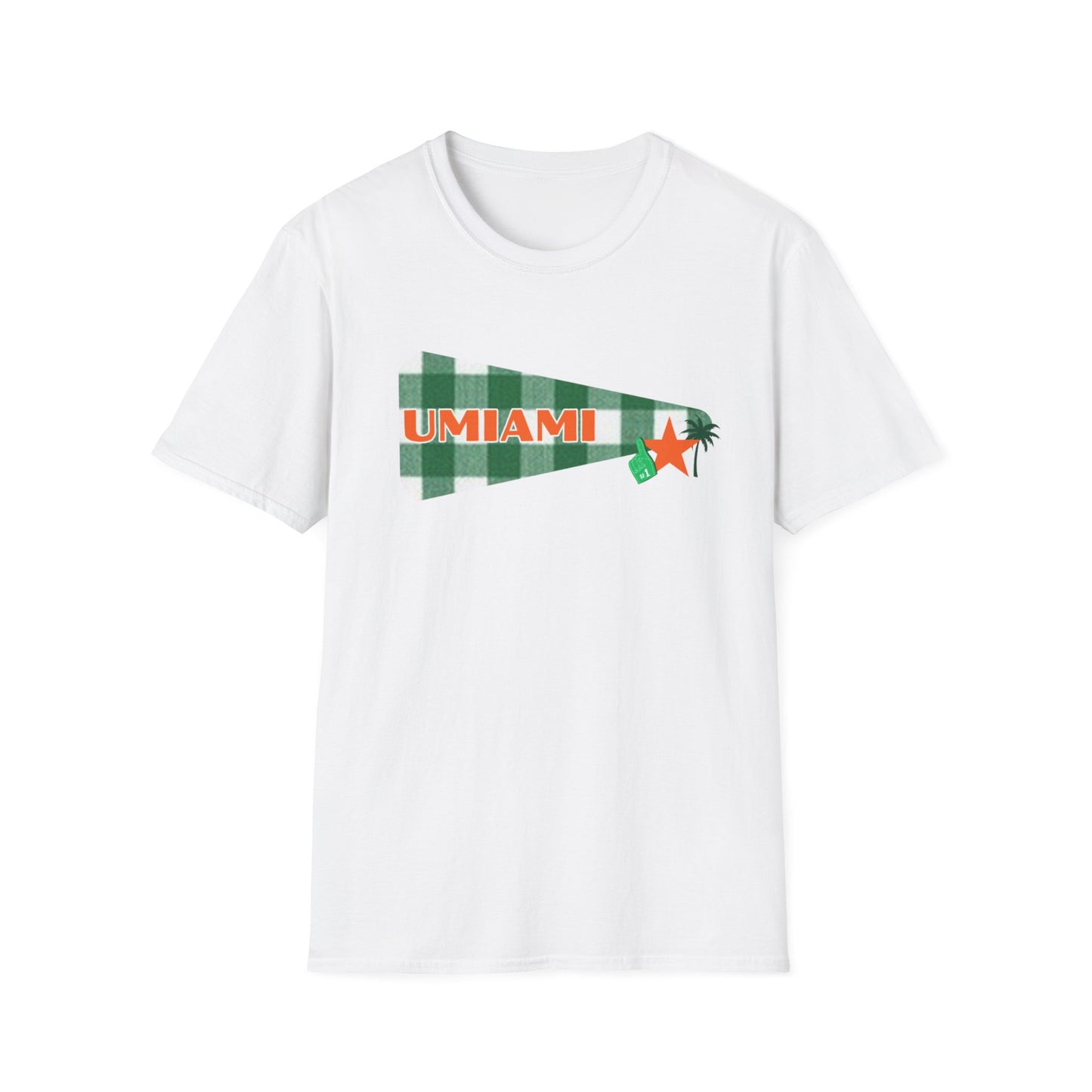 Miami Pennant Graphic T-Shirt — UMIAMI Retro Green & Orange College Tee