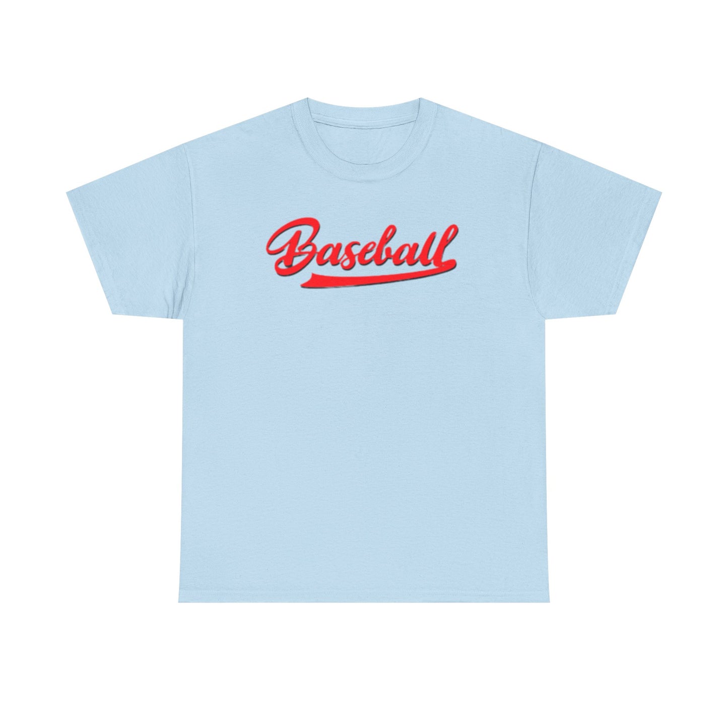 Baseball Script Tee — Red Vintage Baseball Logo T-Shirt