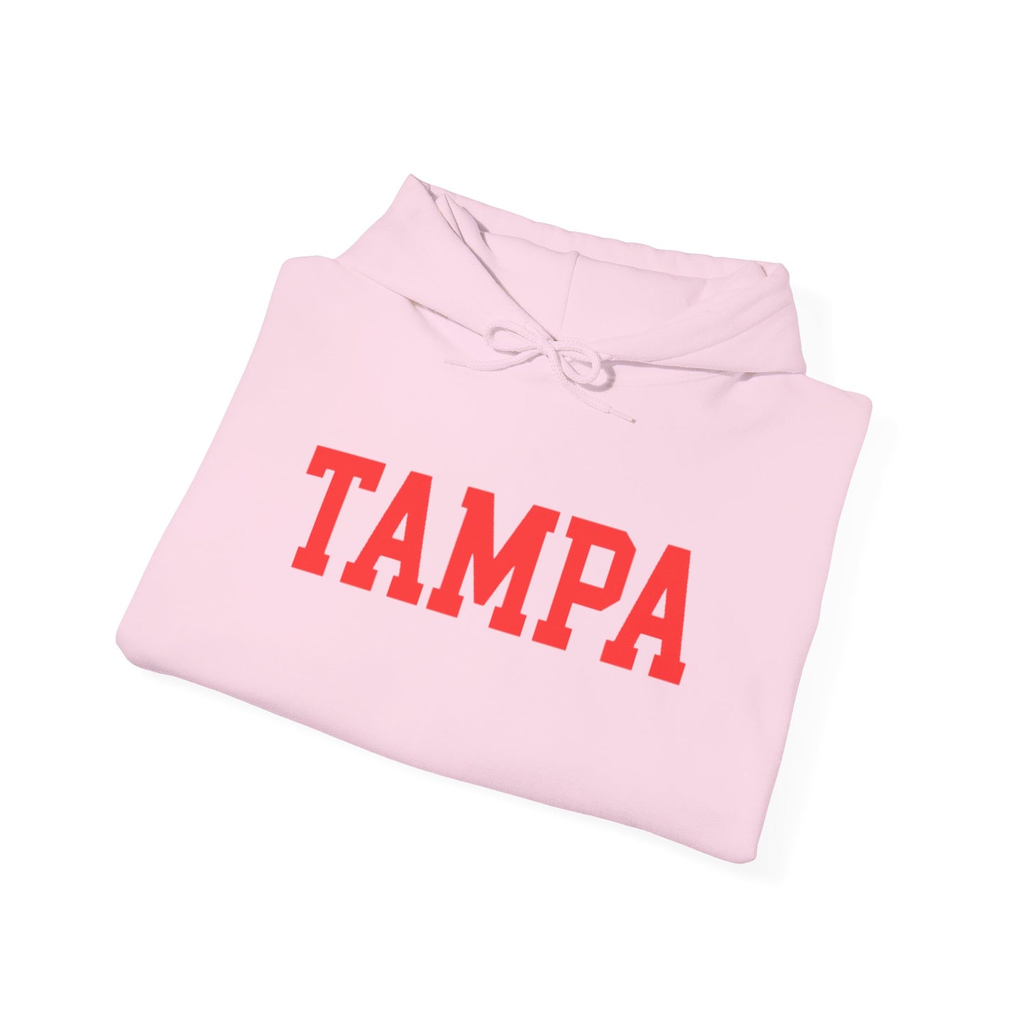 Tampa Hoodie — Classic Collegiate Pullover with Bold Red Text