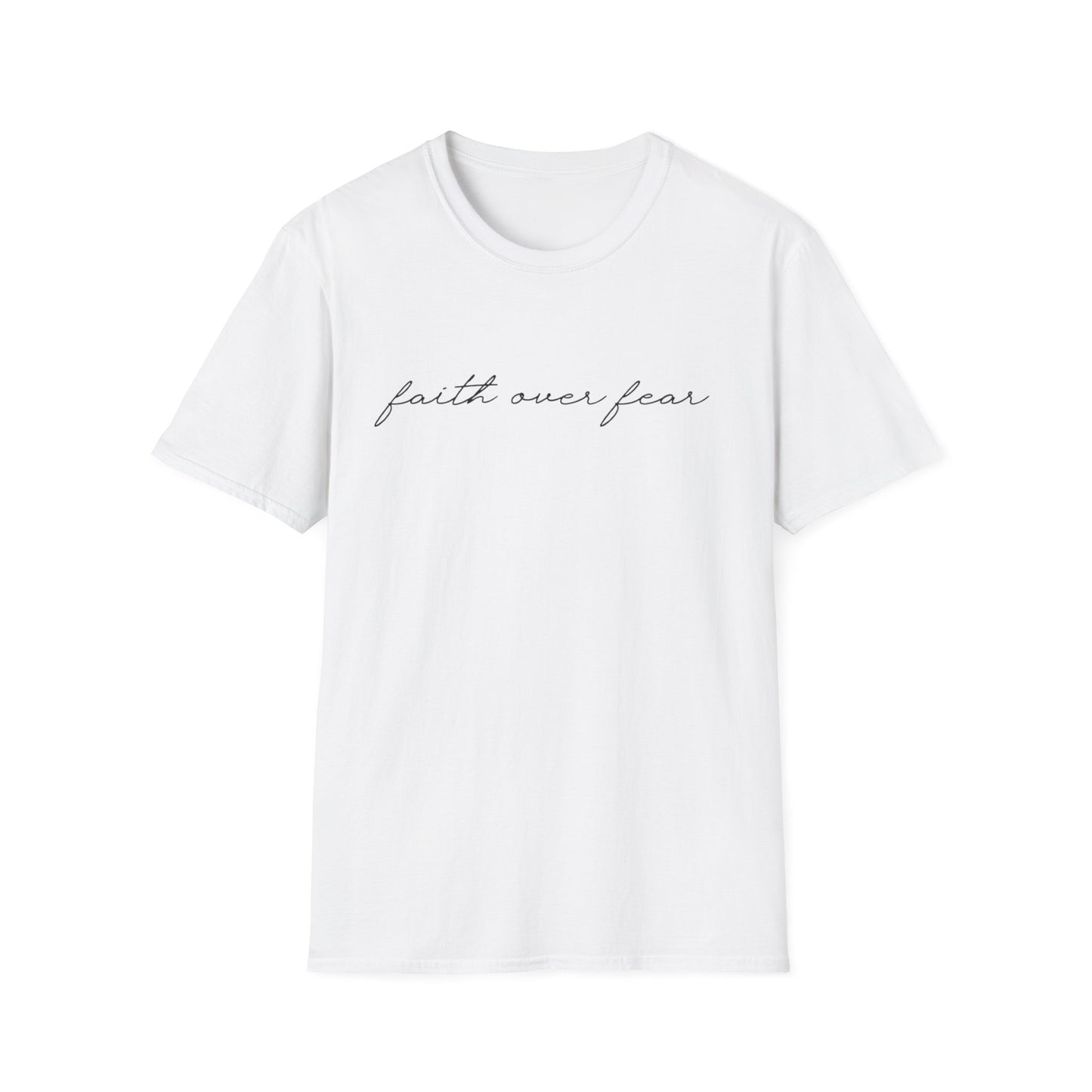 Faith Over Fear T-Shirt — Minimal Script Christian Tee
