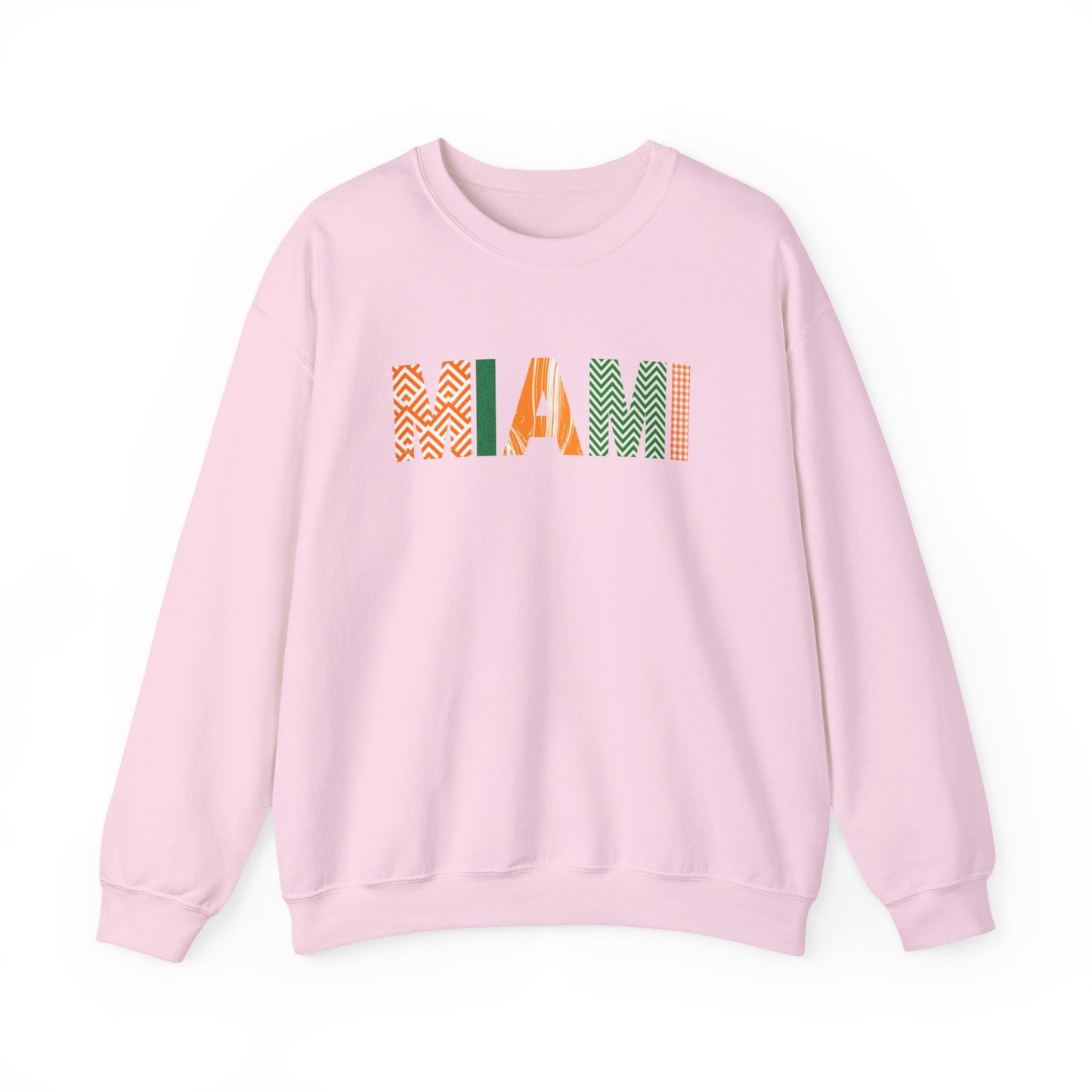 Miami Pattern Crewneck Sweatshirt — Colorful Geometric Miami Graphic