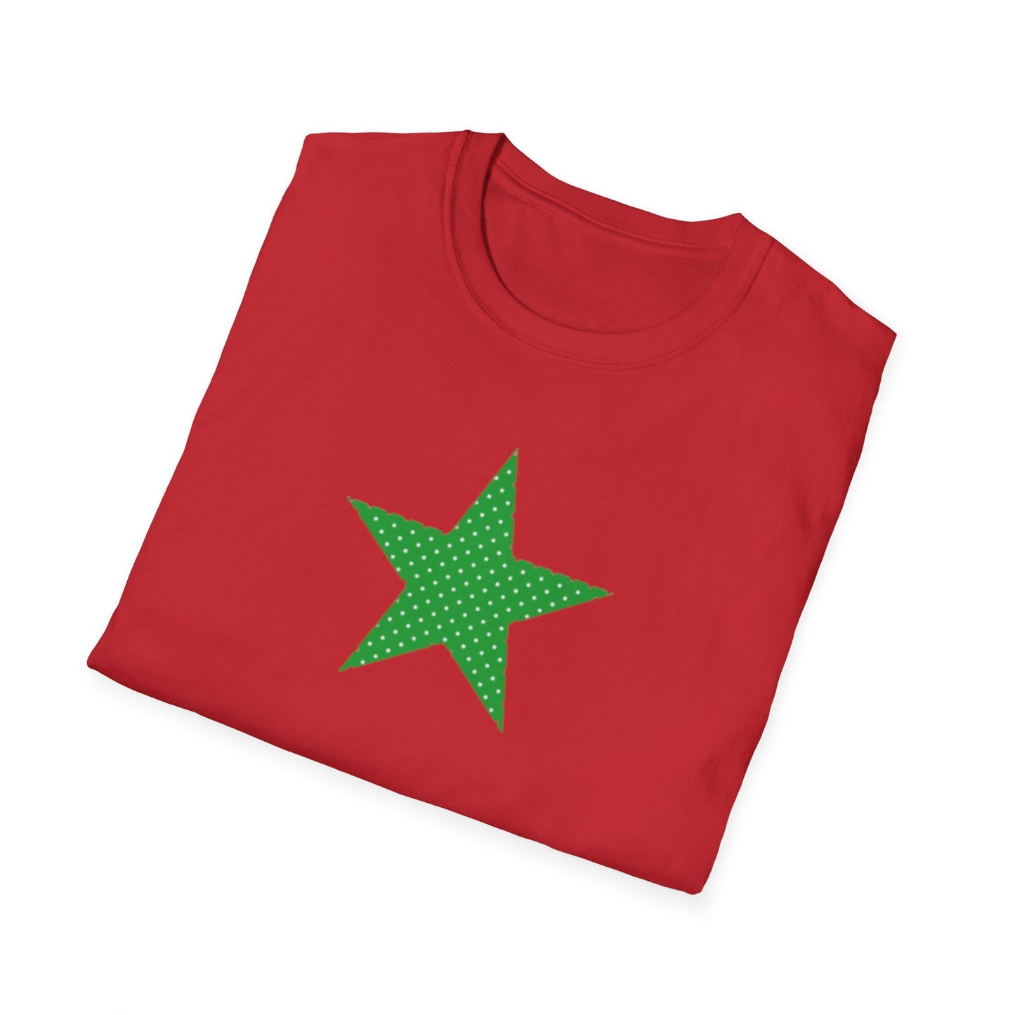 Green Star T-Shirt — Minimal Graphic Tee for Casual Wear & Holiday Flair