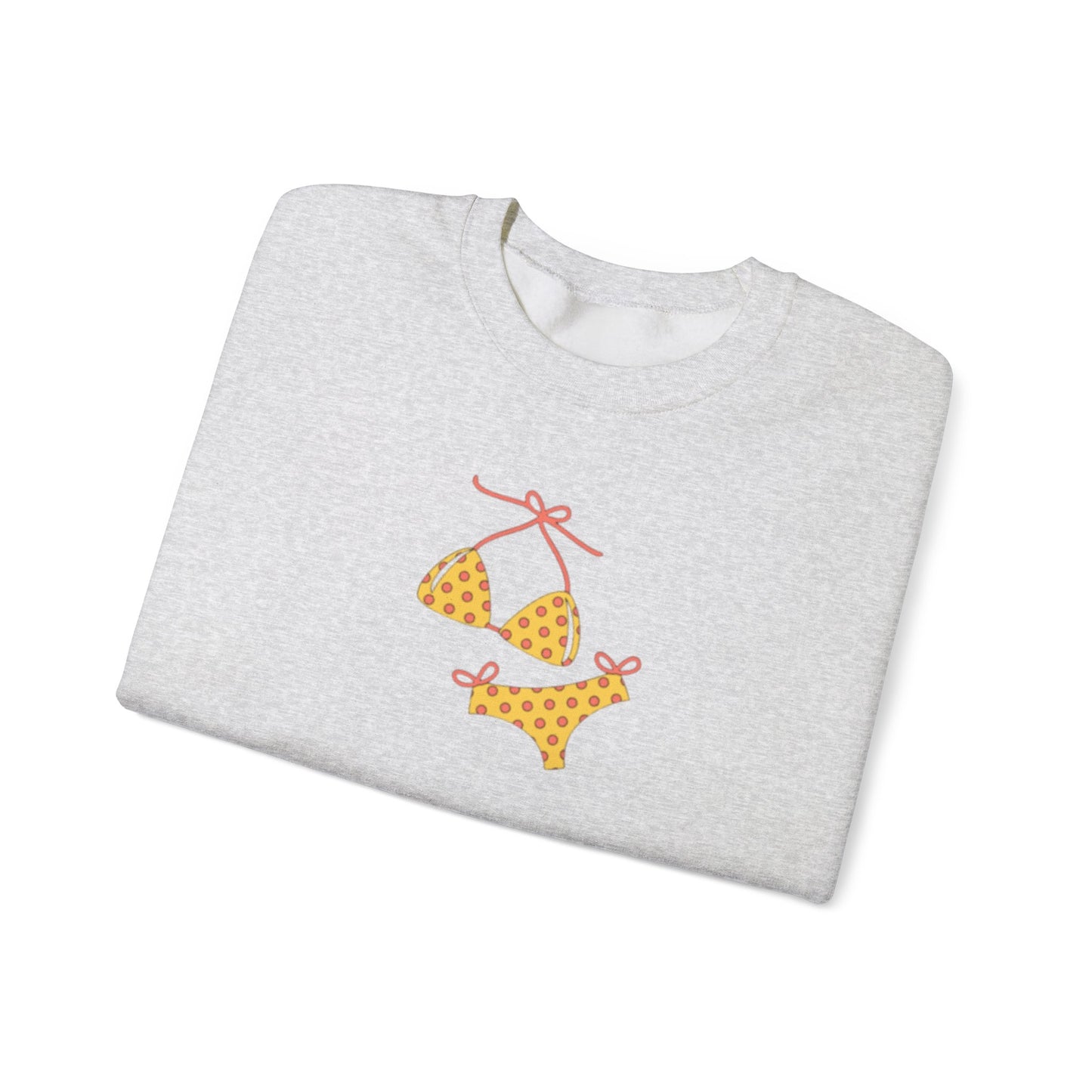 Yellow Polka Dot Bikini Crew neck — Cute Summer Beach Tee