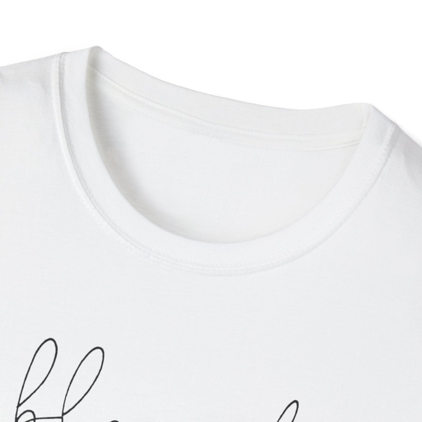 Blessed Script T-Shirt — Minimalist Inspirational Tee
